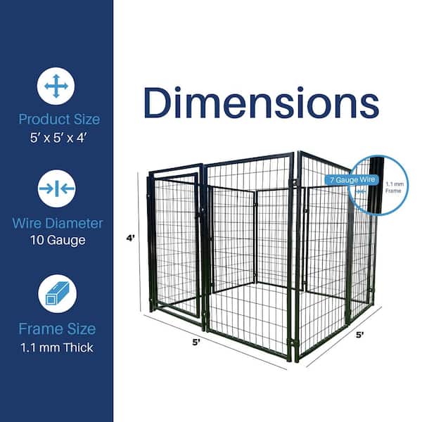 ALEKO 5 ft. L x 5 ft. W x 4 ft. H Kennel Heavy-Duty Pet Playpen