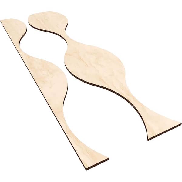 Ekena Millwork Ozark 47 in. H x 0.375 in. W Slatwall Panels in Birch 9-Pack