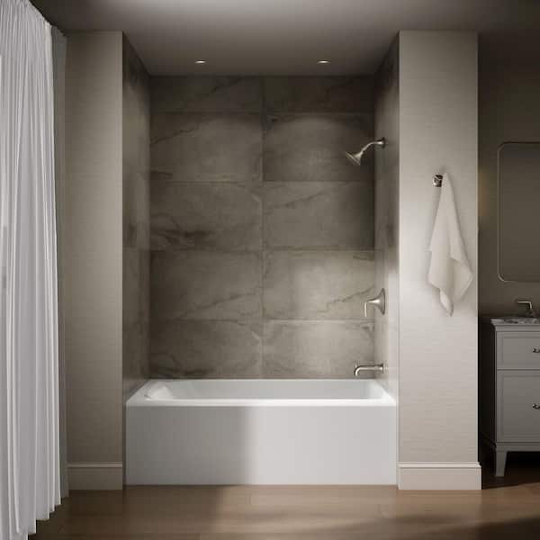 KOHLER Avec 60 in. x 42 in. Soaking Bathtub with Right Drain in