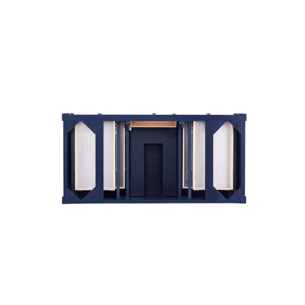 Victory Blue 48'' Transitional Solid Wood Single Vanity