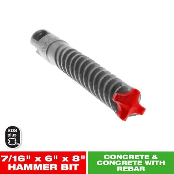DIABLO 7/16 in. x 6 in. x 8 in. Rebar Demon SDS-Plus 4-Cutter Full Carbide Head Hammer Drill Bit (1-Piece)