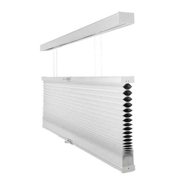 Chicology Cut-to-Size Simply White Cordless Top Down Bottom Up Blackout Insulating Polyester Cellular Shade 62 in. W x 72 in. L
