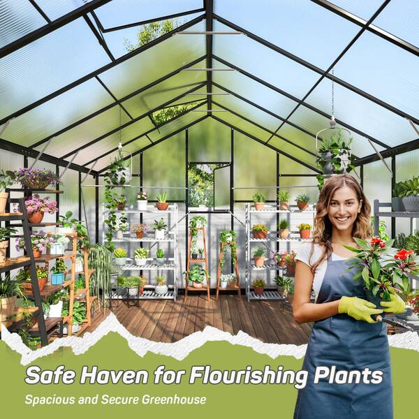 AirWire 10 ft. W x 12 ft. D Polycarbonate Greenhouse with