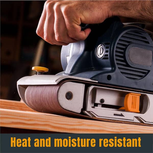 4 in. x 24 in. 6 Each of 40/80/120/180/240/320 Grits Aluminum Oxide Sanding Belt Sandpaper for Oscillating Belt(36-Pack)