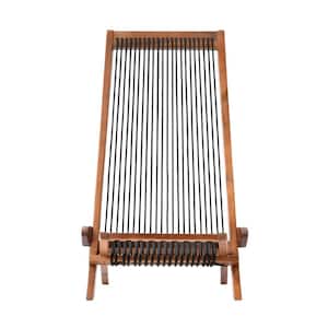 SERGA Outdoor Antique Acacia Wood Folding Roping Leisure Chair