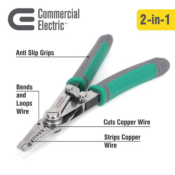 Commercial Electric 7 in. Wire Stripper and Cutter CE190201 - The Home Depot