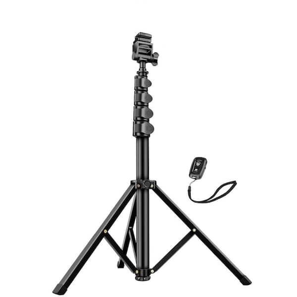 OBJLGEV 80-Aluminum Phone Tripod Stand with Gooseneck Remote Holder, Selfie Stick, Compatible with iPhone Android