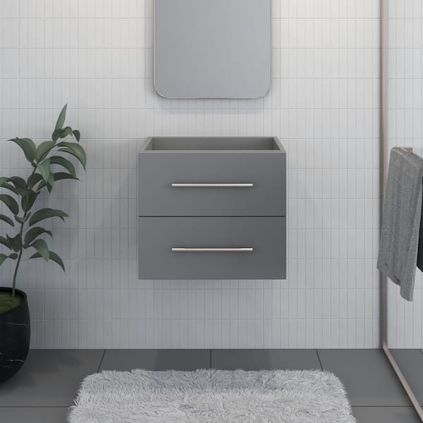 VOLPA USA AMERICAN CRAFTED VANITIES Napa 24 in. W x 18 in. D Bath Vanity Cabinet Only in Gray