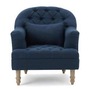 Anatasia Dark Blue Tufted Club Chair
