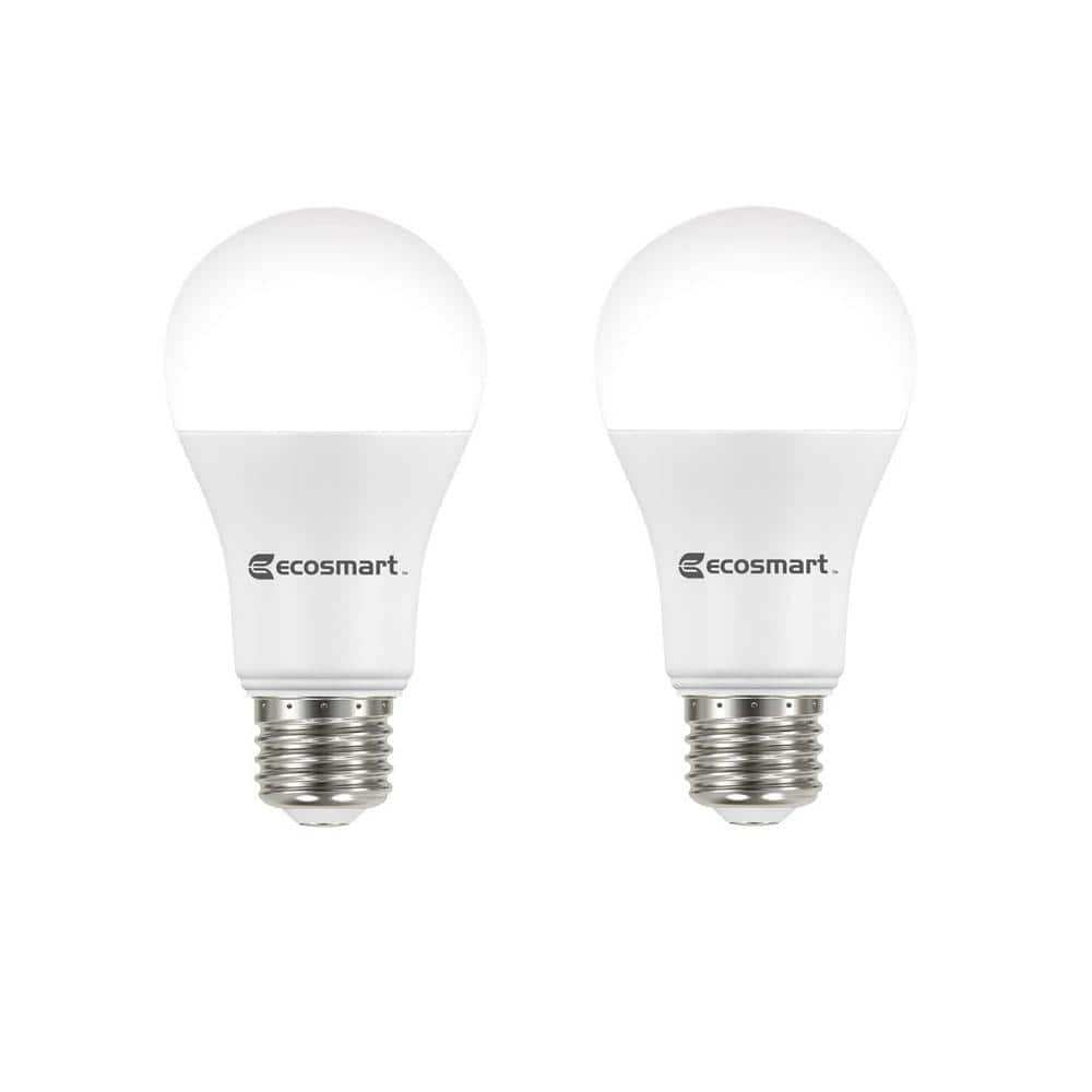 75-Watt Equivalent A19 Dimmable Energy Star LED Light Bulb Bright White (2-Pack) -  EcoSmart, C5A19A75WESD05