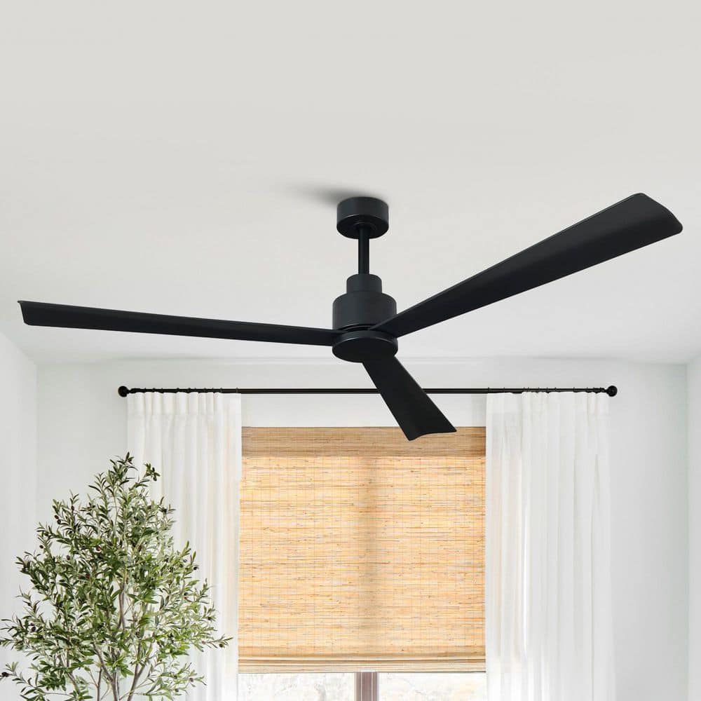 matrix decor 52 in. Modern Matte Black Standard Downrod Mount