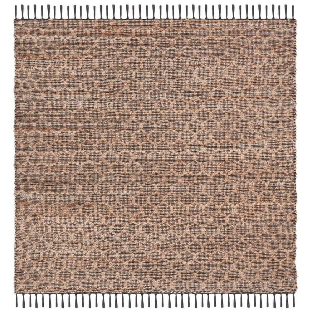 Cape Cod 6 ft. x 6 ft. Charcoal/Natural Trellis Lattice Square Area Rug price history on PriceWatchPro