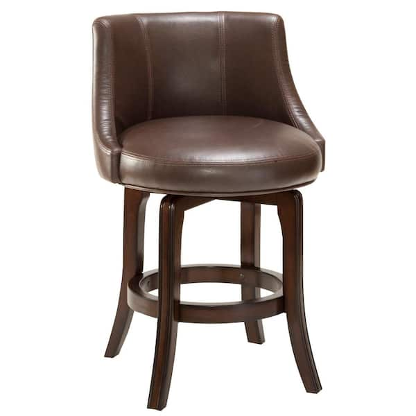 brown leather swivel counter stools