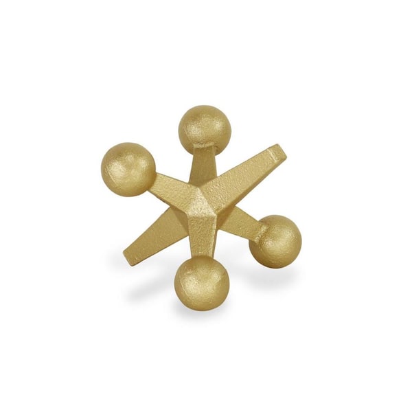 HomeRoots Metal Gold Hand Painted Game Tabletop Sculpture