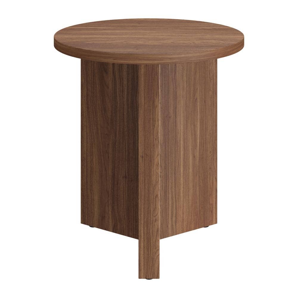 Anders 20 in. Alder Brown Round MDF Top End Table - thumbnail 9