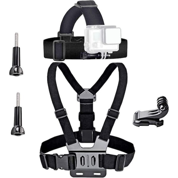 Action Cam Head+Chest Mount Bundle for Sports
