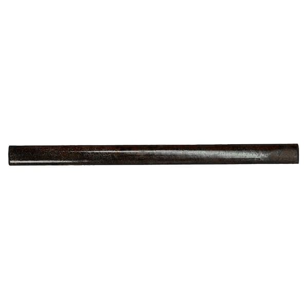 Orion Copper 0.47 in. x 7.87 in. Glazed Terracotta Quarter Round Bullnose Trim