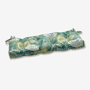 Tropical Rectangular Outdoor Bench Cushion in Green