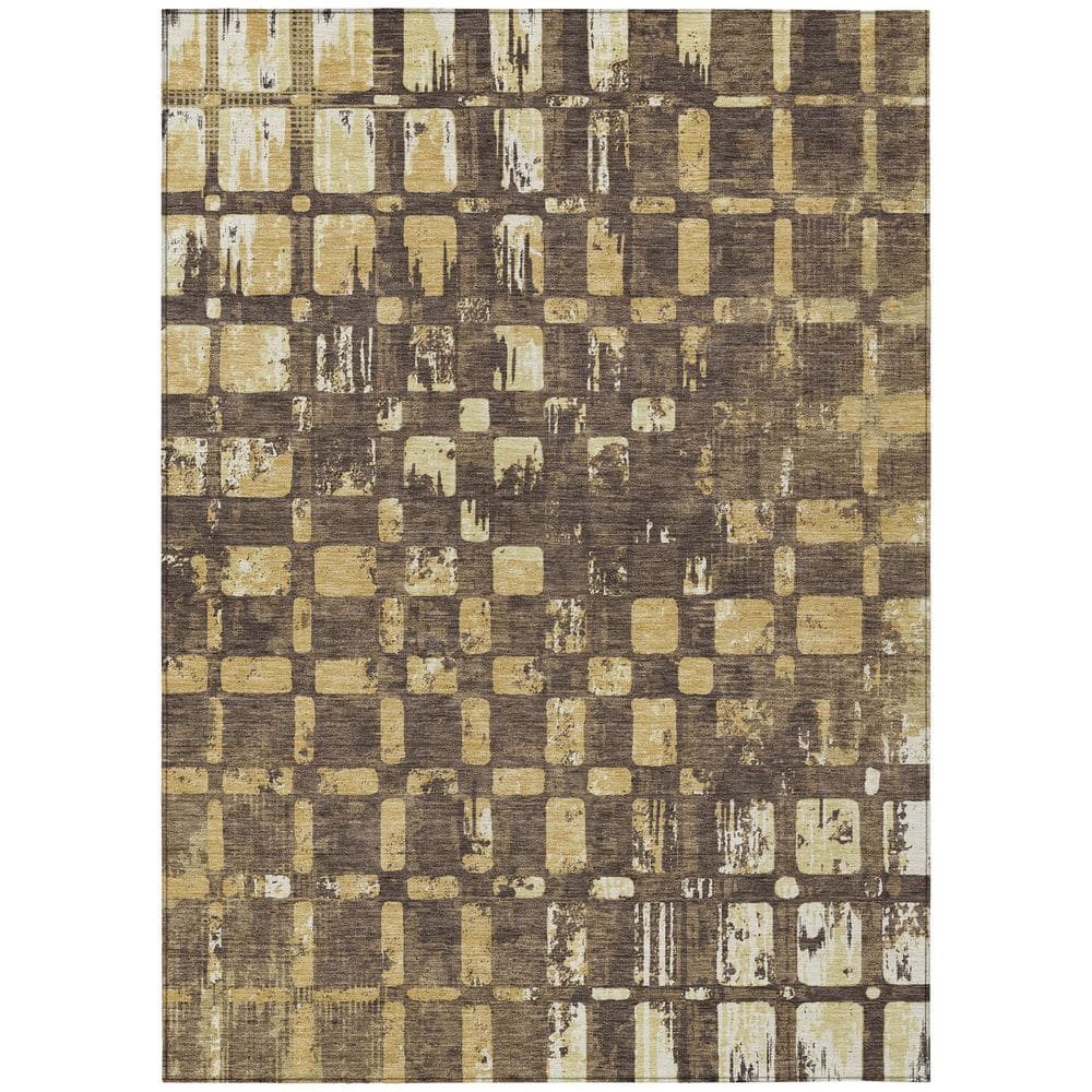 Chantille Machine Washable Indoor/Outdoor Abstract ACN2628 Fudge 8 ft. x 10 ft. Area Rug price history on PriceWatchPro