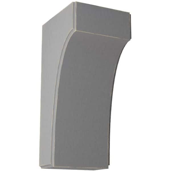 3-1/2 in. x 8 in. x 4 in. Pebble Grey Clarksville Wood Vintage Decor Bracket