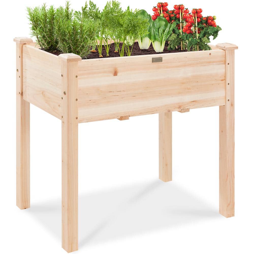 Best Choice Products 34 in. x 18 in. x 30 in. Elevated Garden Bed, Wood