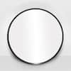 Medium Round Black Hooks Contemporary Mirror (27.5 in. H x 27.5 in. W)  KM700-BLACK - The Home Depot