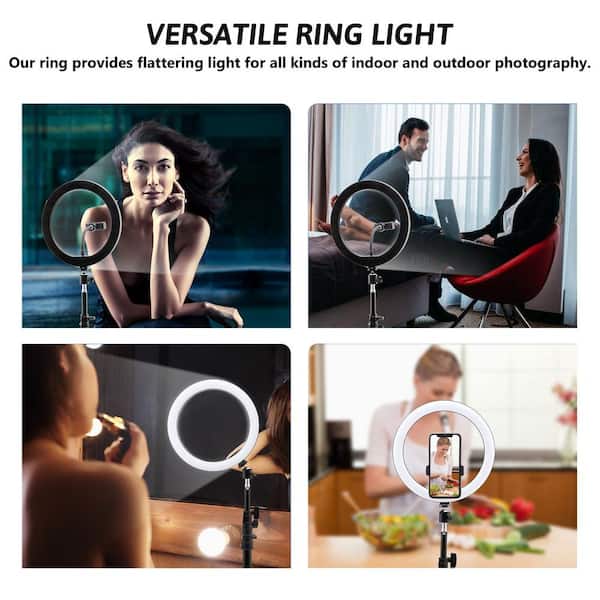 Ready Stock] GS 26cm LED Ring Light with 2m Tripod Stand Youtuber FB Live  Mobile Shooting