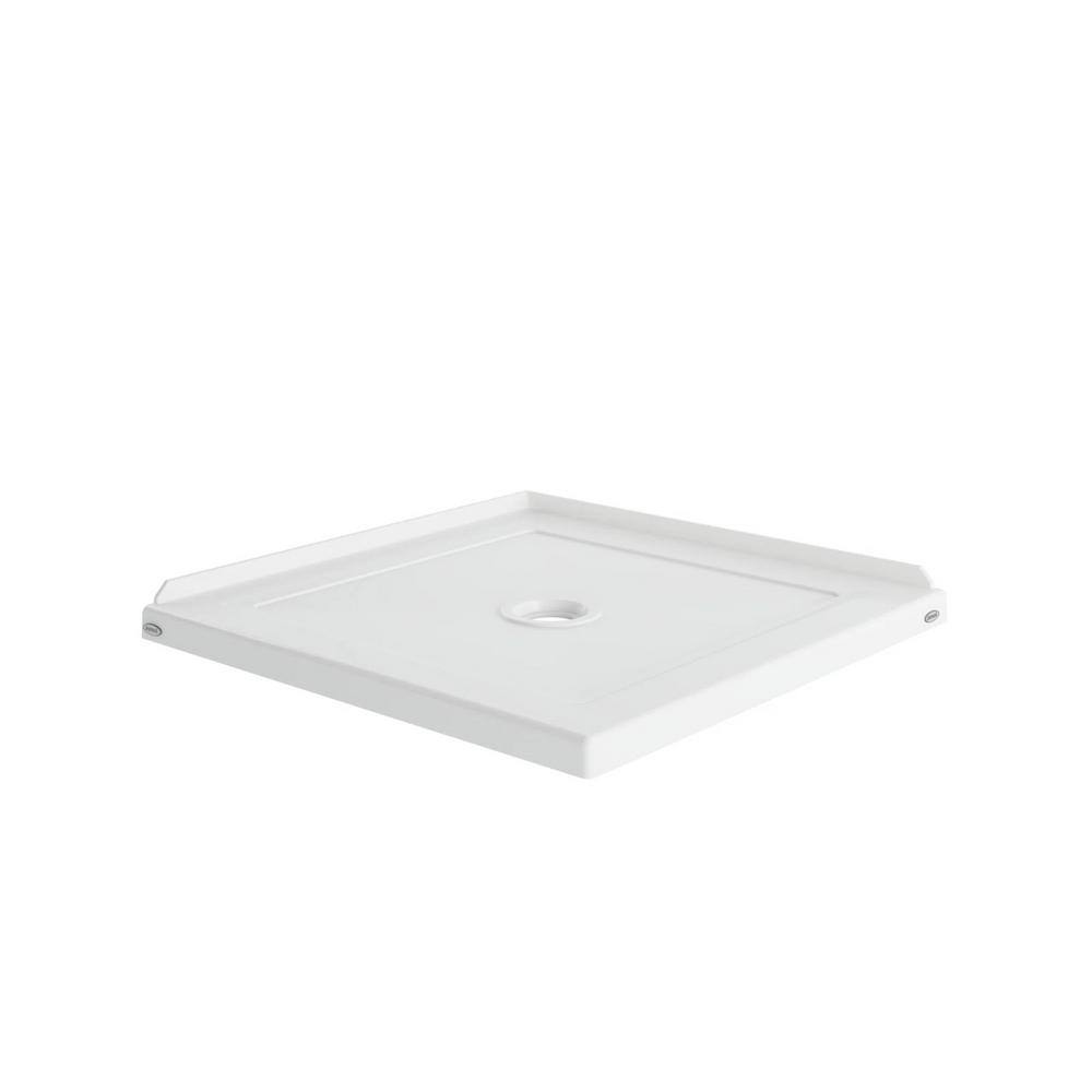 JACUZZI CATALINA 36 in. L x 36 in. W Corner Shower Pan Base with Center