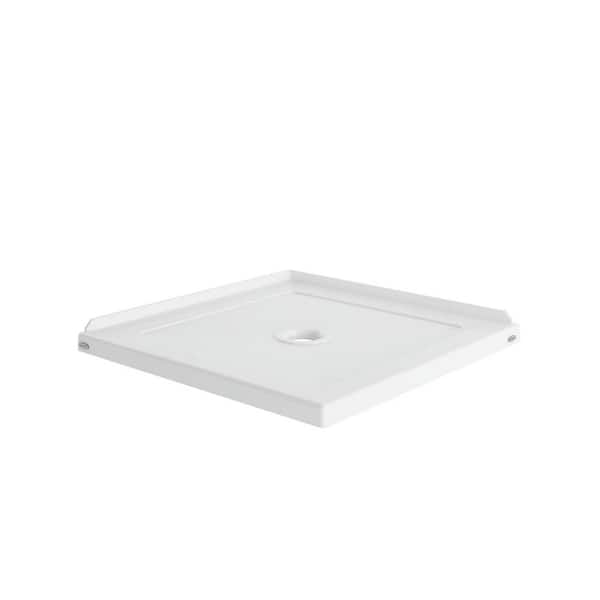 JACUZZI CATALINA 36 in. L x 36 in. W Corner Shower Pan Base with Center Drain in White