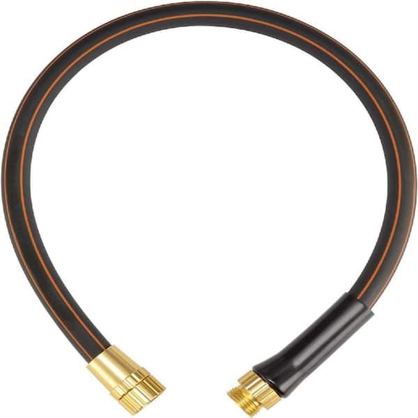 Garden Hose 5/8 in. x 2.5 ft., Short Hose, Heavy Duty, Flexible, with Bend Protection, Male to Female Connectors