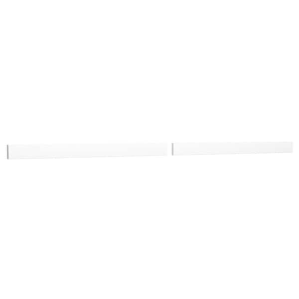 84 in. Cultured Marble Backsplash in White