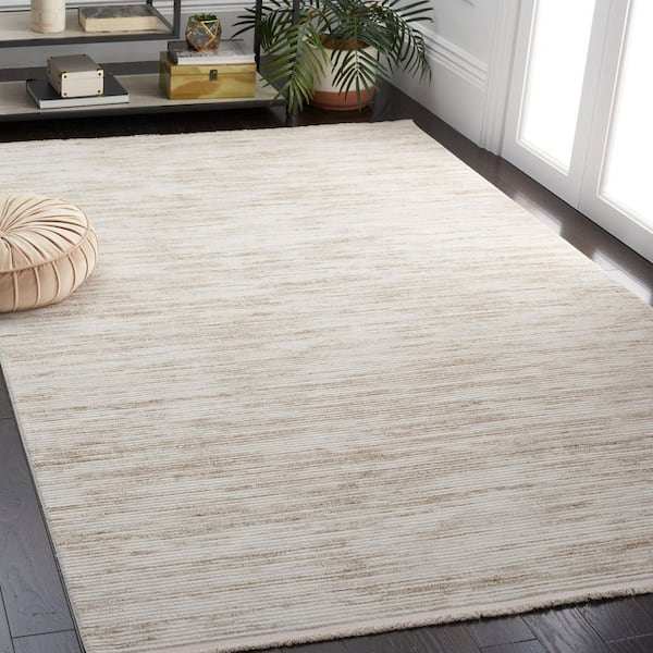Whisper 2 ft. x 4 ft. Ivory/Beige Monochrome Marle Area Rug