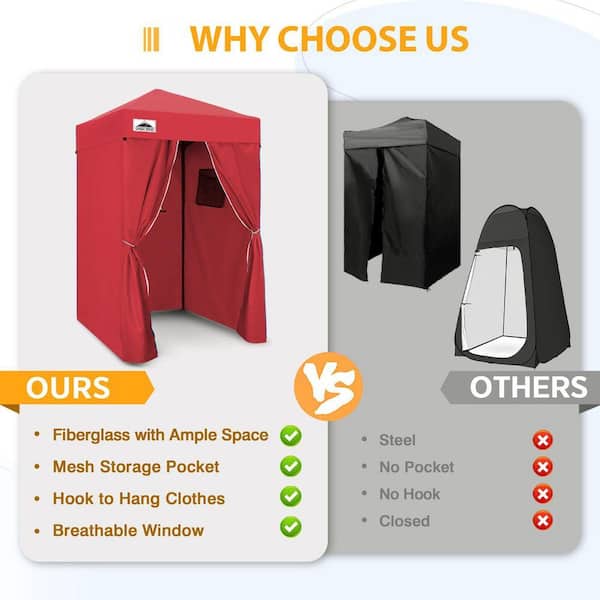 EAGLE PEAK 4 ft. x 4 ft. Pop Up Privacy Tent Foldable Outdoor