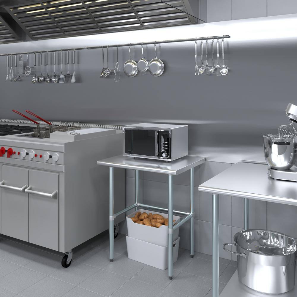 30" Stainless Steel Work Table with Galvanized Legs