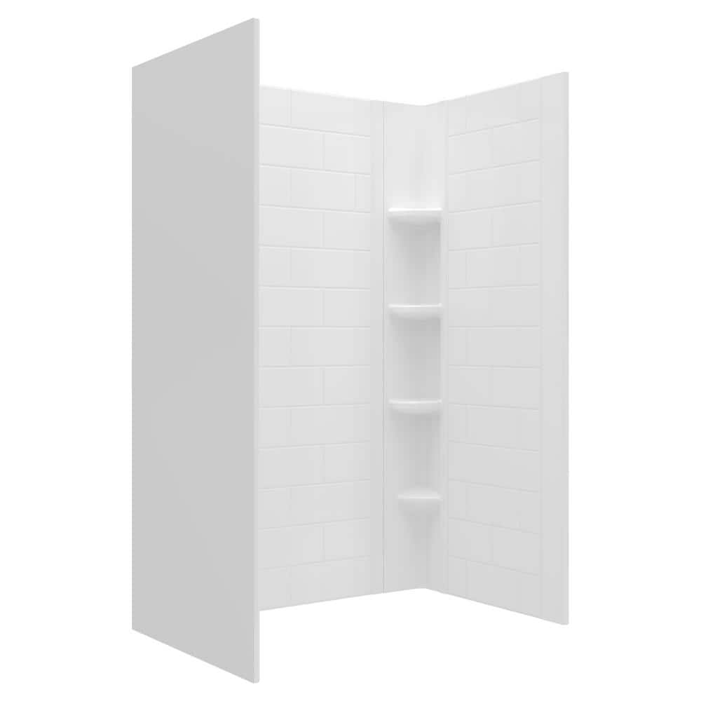 Buy Ovation Curve 48 in. W x 72 in. H 3Piece Glue Up Alcove Subway