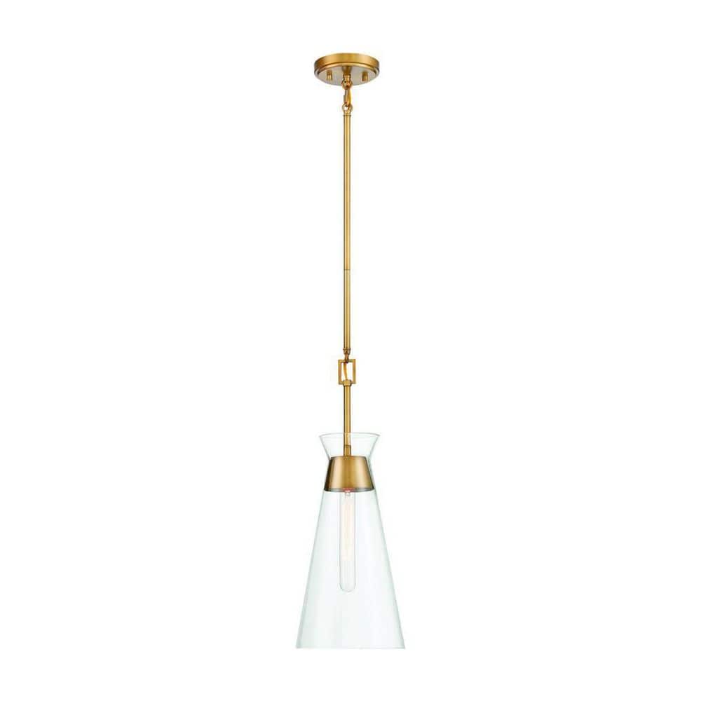Lakewood Warm Brass Mid-Century Modern Mini Pendant Light