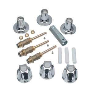 3-Handle Tub and Shower Wall Mount Trim Kit for Price Pfister Verve Faucets in Chrome (Valve Not Included)