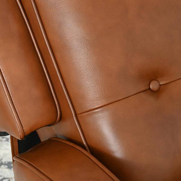 DEVON & CLAIRE Lorena Mid Century Pushback Recliner, Camel SHF