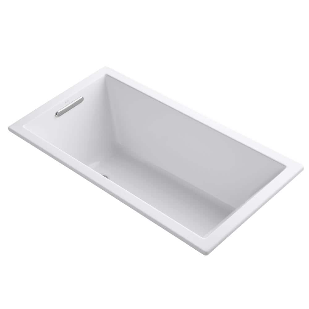 White Acrylic 60" x 32" Drop-In Soaking Bathtub