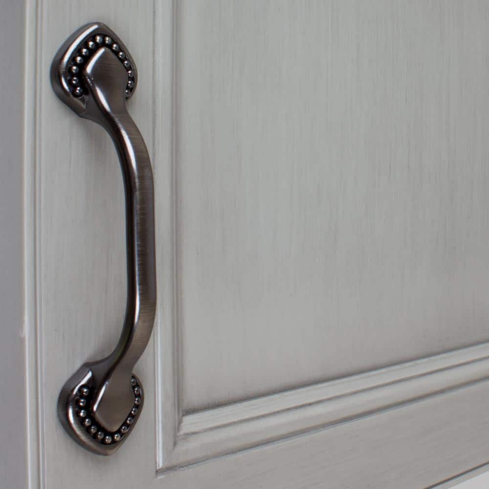Brushed Pewter Traditional Cabinet Pull with Mounting Hardware