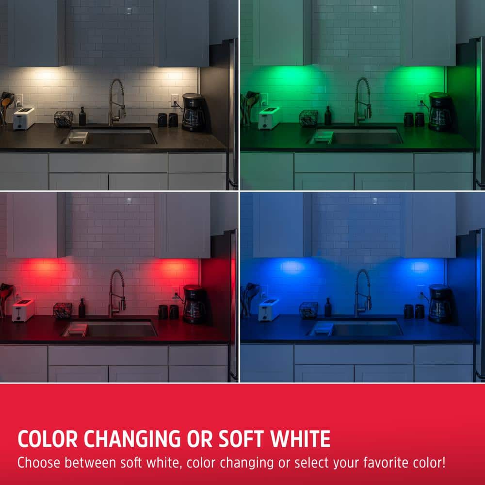 White 12-Inch Battery Operated LED Light Bars with Remote