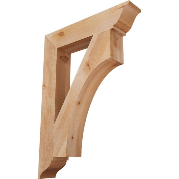 Ekena Millwork 6 in. x 44 in. x 32 in. Western Red Cedar Westlake Traditional Rough Sawn Bracket