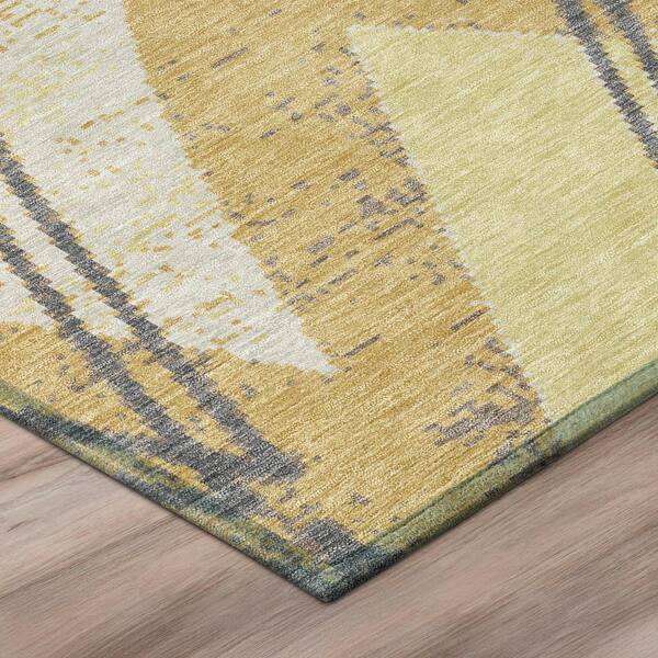 Chantille Machine Washable Indoor/Outdoor Abstract ACN2909 Wheat 10 ft. x 14 ft. Area Rug