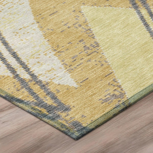 Chantille Machine Washable Indoor/Outdoor Abstract ACN2909 Wheat 3 ft. x 4 ft. Area Rug