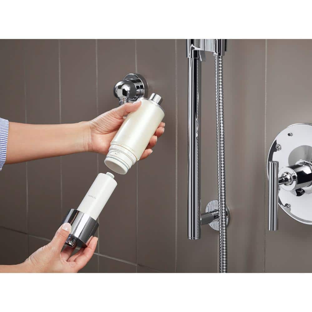 Polished Chrome and Acrylic Shower Filter System