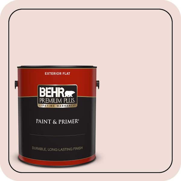 BEHR PREMIUM PLUS 1 gal. #BIC-05 Shabby Chic Pink Flat Exterior Paint & Primer