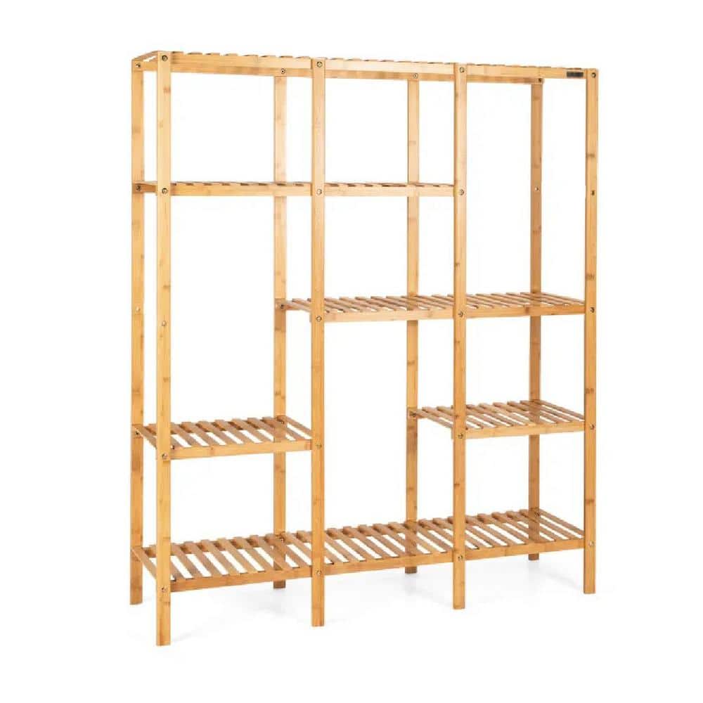 Multifunctional Bamboo Color Shelf Storage Organizer Rack-45 in. x 12. 5 in