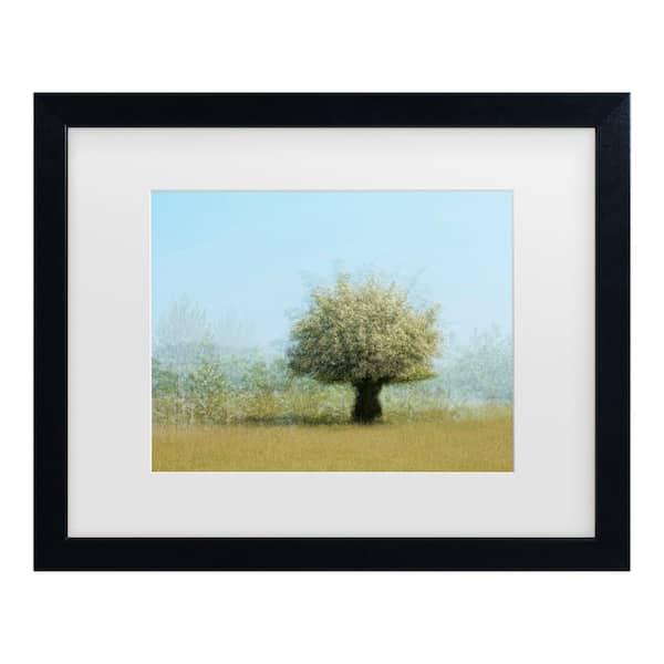 Trademark Fine Art Katarina Holmstrom Tree with Flowers Matted Framed Photography Wall Art 18 in. x 22 in.