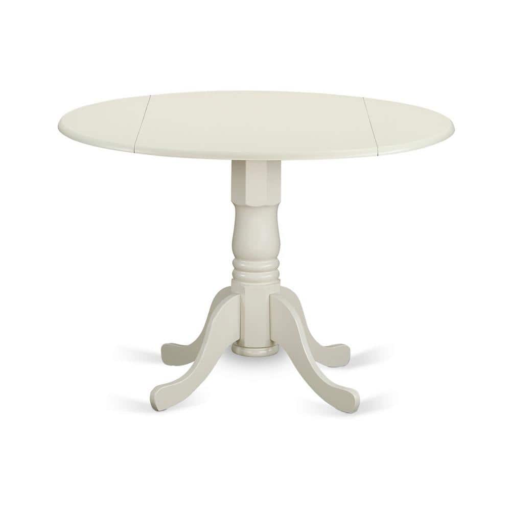 3-Piece Linen White Finish Solid Wood Top - Upholstered Dining Room Set with Dropleaf - Seats 4 price history on PriceWatchPro
