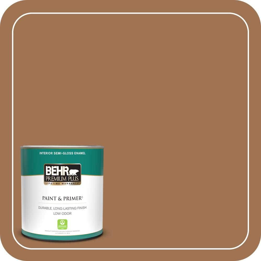1 qt. #S240-6 Ranch Brown Semi-Gloss Enamel Low Odor Interior Paint & Primer price history on PriceWatchPro